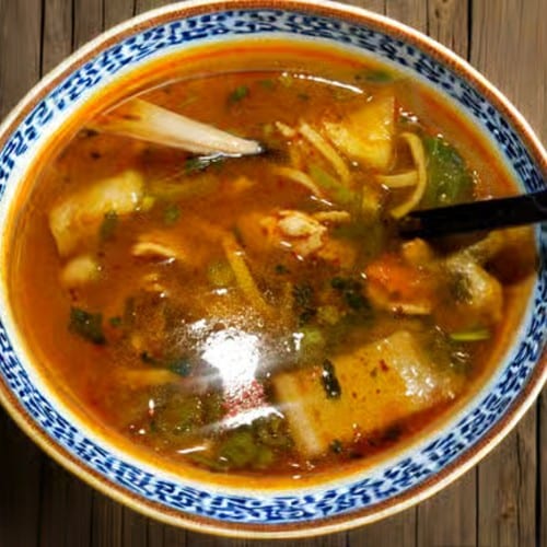 Ma La Noodle Chicken Soup麻辣鸡汤面.