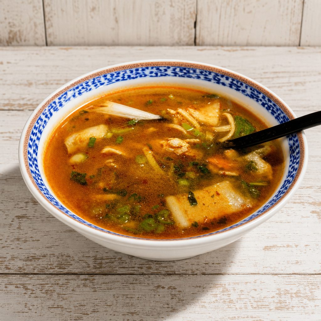 Ma La Noodle Chicken Soup麻辣鸡汤面.